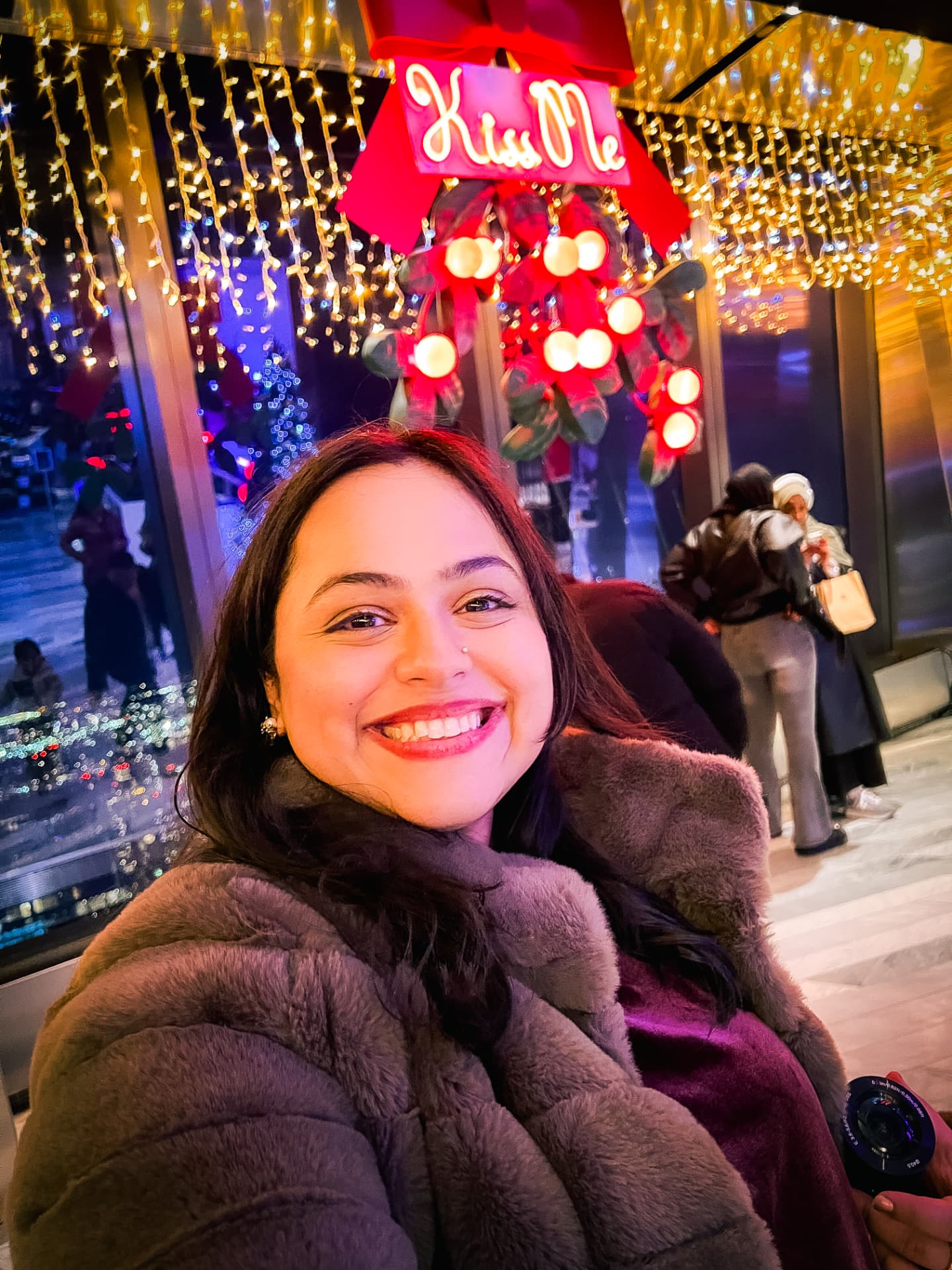 Gul-e Rana under holiday lights